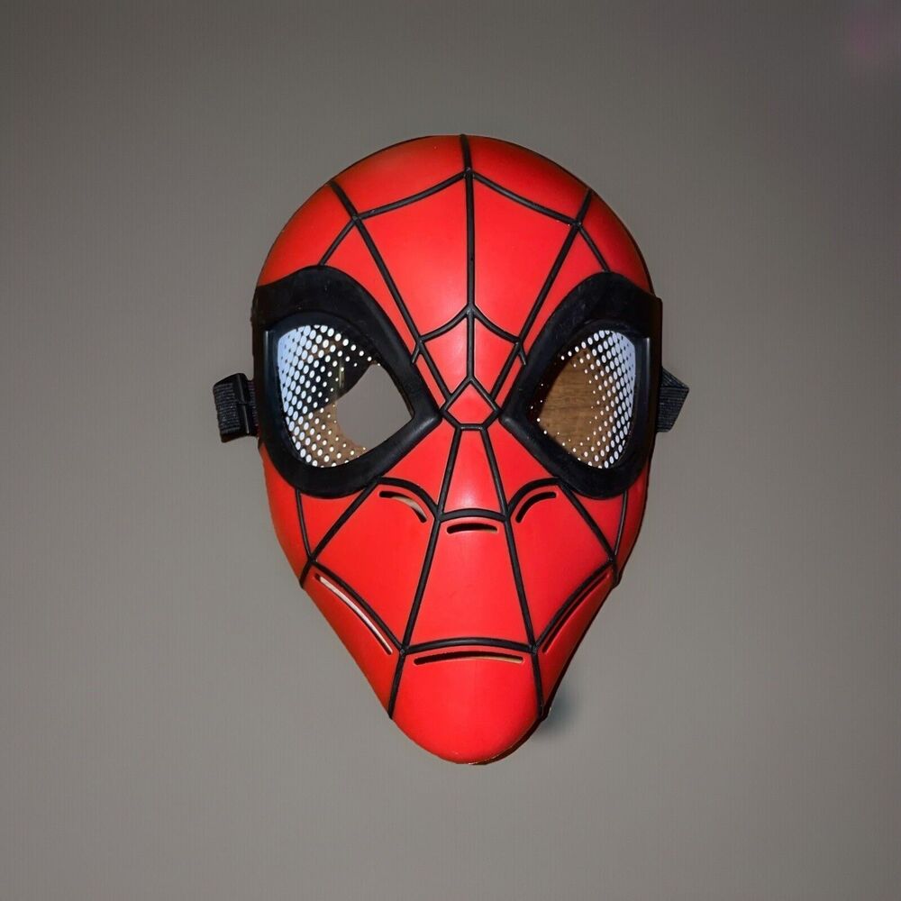 Spiderman Hard Plastic Halloween Mask With Adjustable Strap 2018 Marvel Cosplay